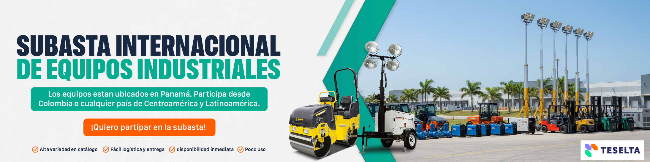 subasta de maquinaria en Panamá